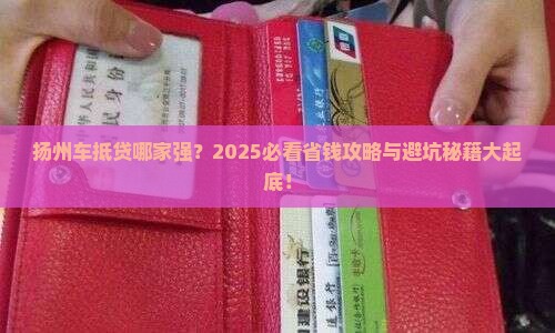 扬州车辆抵押贷款公司