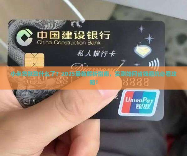 小米贷款改什么了