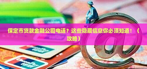 保定市贷款金融公司电话