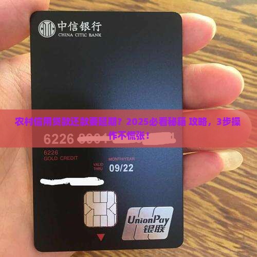 农村信用贷款还款申请延期怎么办