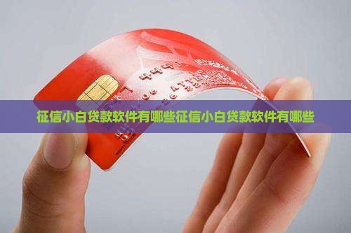 征信小白贷款软件有哪些