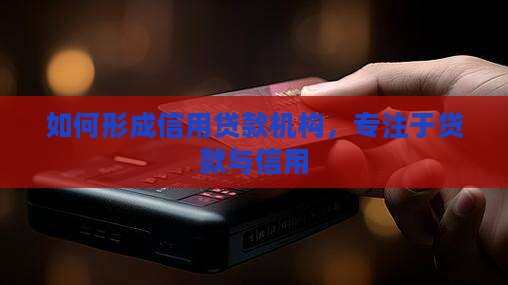如何形成信用贷款机构