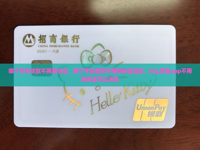哪个平台贷款不用身份证