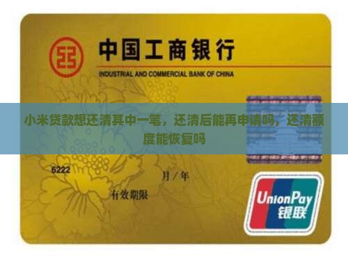 小米贷款想还清其中一笔
