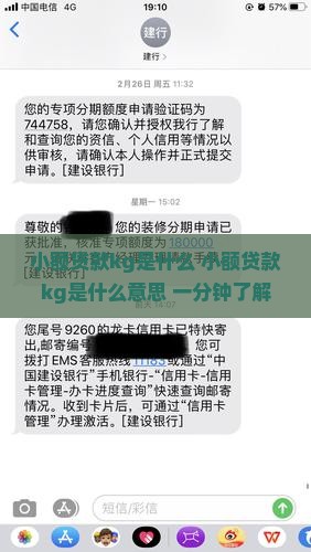 小额贷款kg是什么