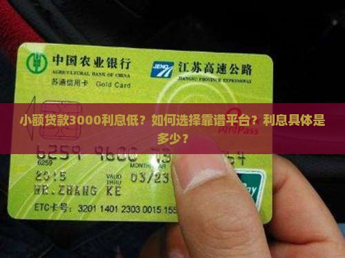 小额贷款3000利息低?如何选择靠谱平台?利息具体是多少? 小额贷款3000利息低?如何选择靠谱平台?利息具体是多少?