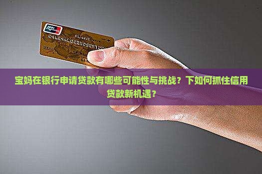 宝妈在银行申请贷款有哪些可能性与挑战？下如何抓住信用贷款新机遇？