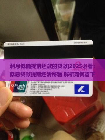 利息低能提前还款的贷款