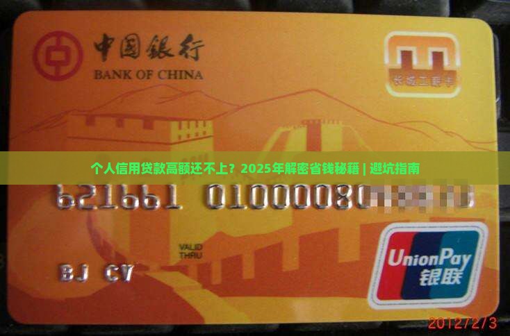 个人信用贷款高额怎么办