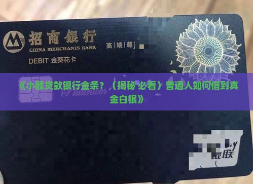 小额贷款银行金条