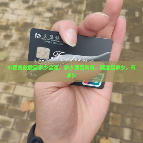 小额贷款数目多少