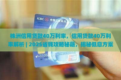 株洲信用贷款40万利率