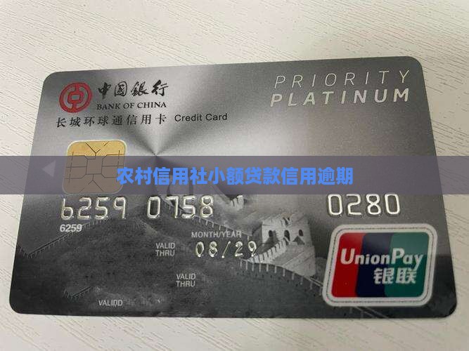 农信社小额贷款征信逾期