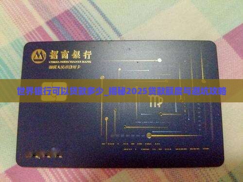 世界银行可以贷款多少