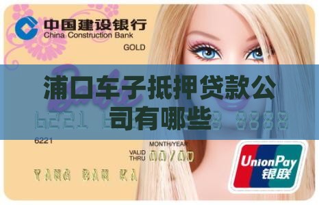 浦口车子抵押贷款公司有哪些