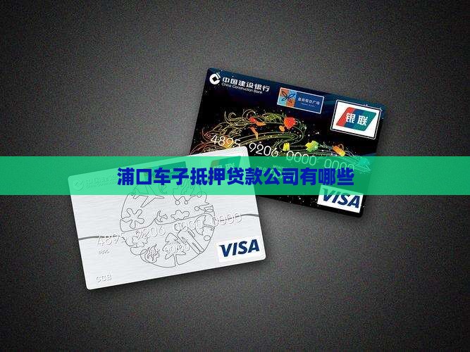 浦口车子抵押贷款公司有哪些