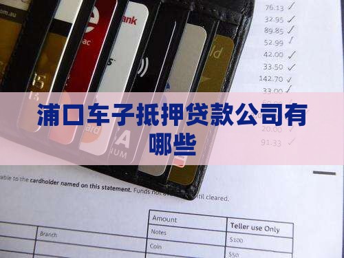 浦口车子抵押贷款公司有哪些