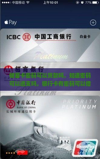 储蓄卡密码可以贷款吗