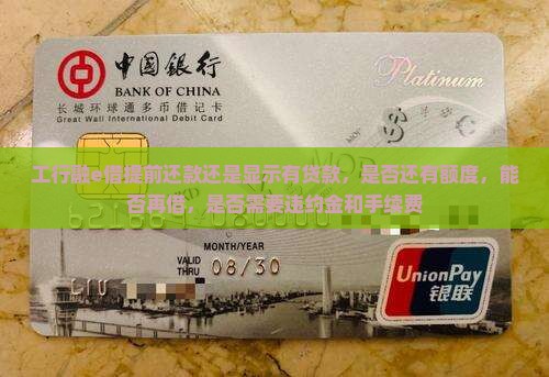 工行融e借提前还款还是显示有贷款