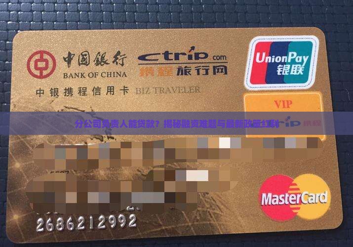 分公司负责人能贷款