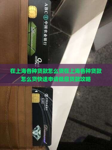 在上海各种贷款怎么贷