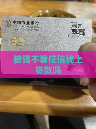 借钱不看征信线上能贷款吗