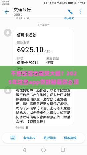 不查征信大额app贷款