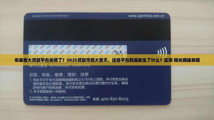 年底各大贷款平台关闭了