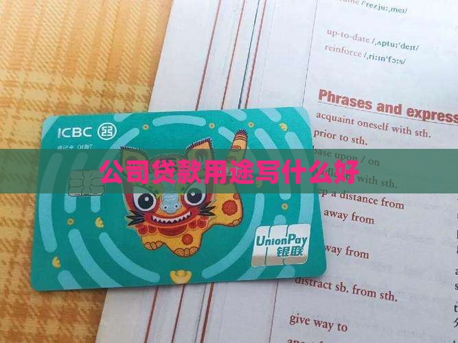 公司贷款用途写什么好