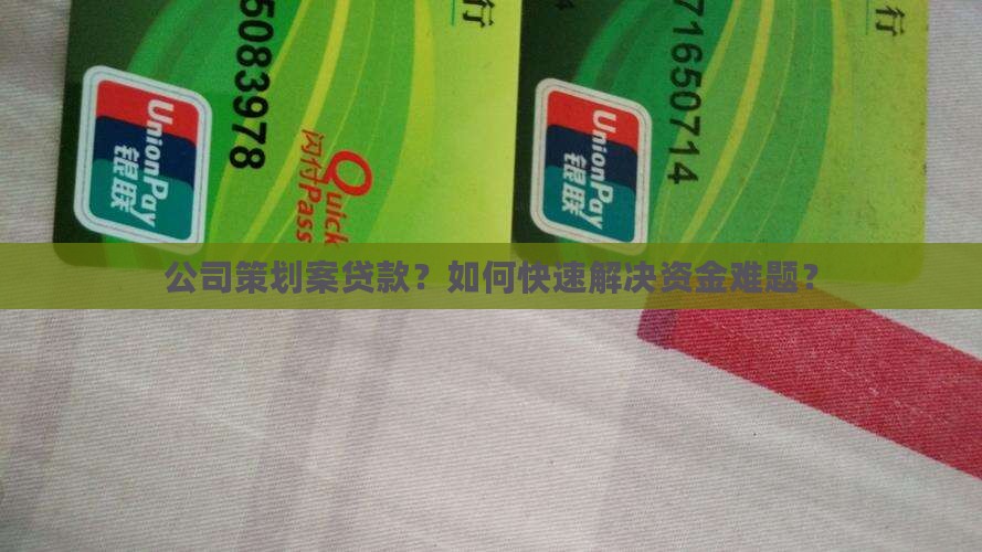 公司策划案贷款