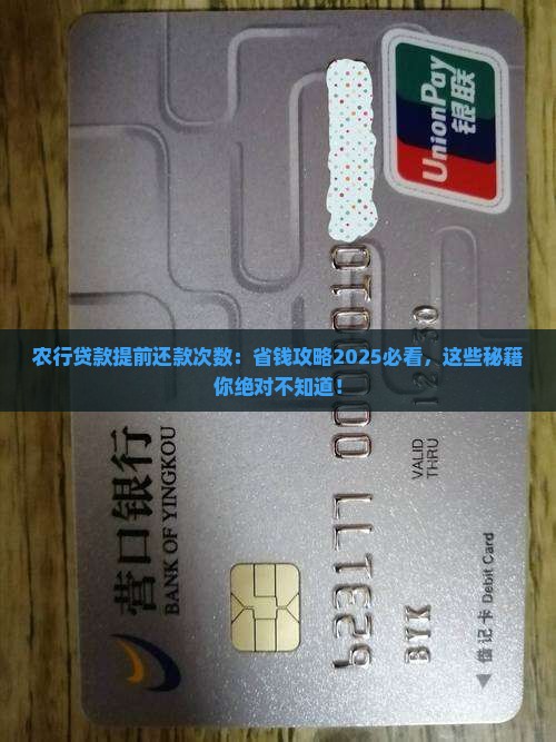 农行贷款提前还款次数