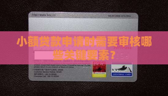 小额贷款申请时需要审核哪些关键要素？