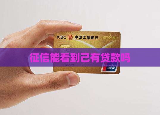 征信能看到己有贷款吗