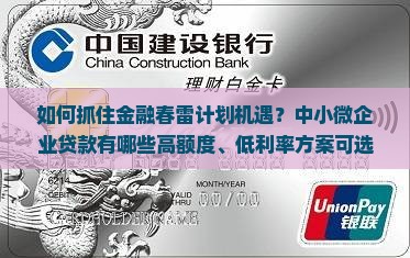 如何抓住金融春雷计划机遇？中小微企业贷款有哪些高额度、低利率方案可选？