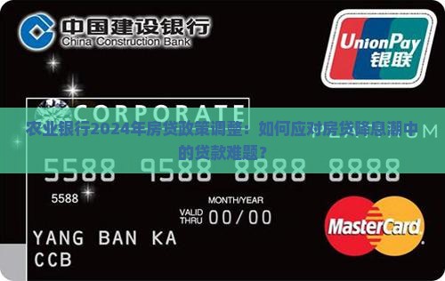 农业银行2024年房贷政策调整：如何应对房贷降息潮中的贷款难题？
