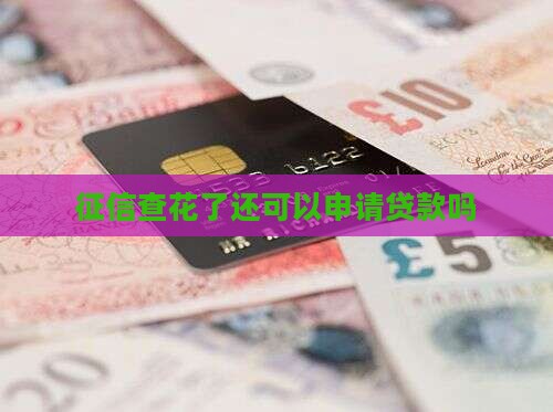 征信查花了还可以申请贷款吗