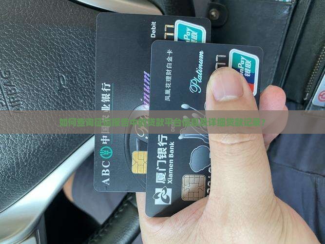 如何查询征信报告中的贷款平台信息及详细贷款记录？