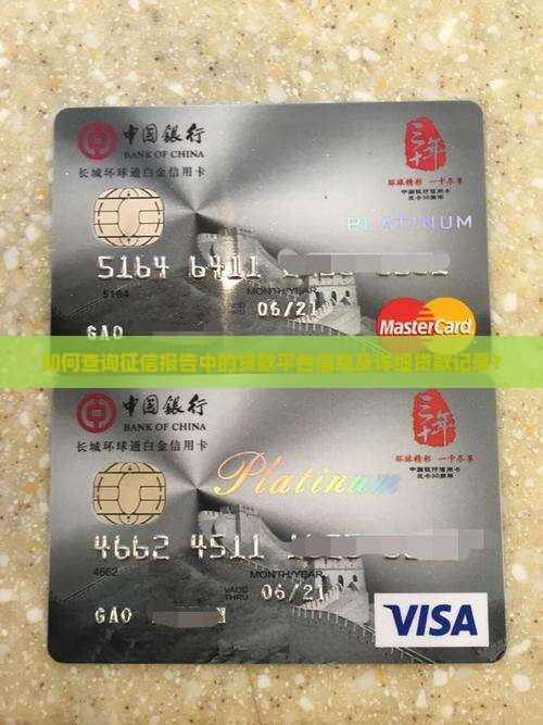 如何查询征信报告中的贷款平台信息及详细贷款记录？