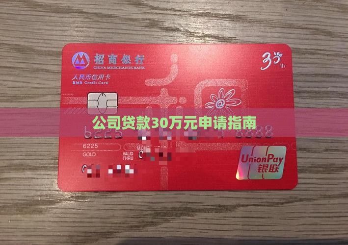 公司贷款30万元申请指南