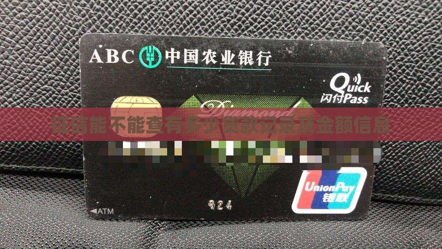 征信能不能查有多少贷款记录及金额信息 征信能不能查有多少贷款记录及金额信息