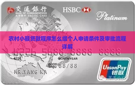 农村小额贷款程序怎么缀个人申请条件及审批流程详解