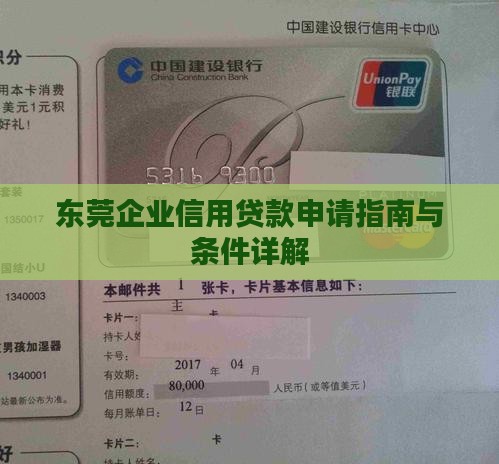 东莞企业信用贷款申请指南与条件详解