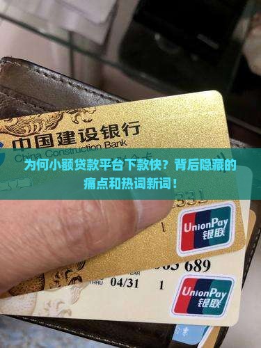 为何小额贷款平台下款快？背后隐藏的痛点和热词新词！