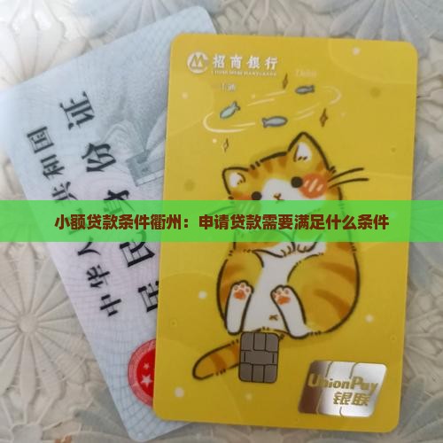 小额贷款条件衢州：申请贷款需要满足什么条件