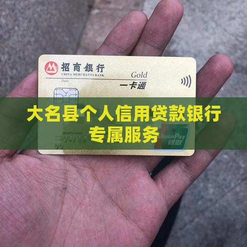 大名县个人信用贷款银行专属服务