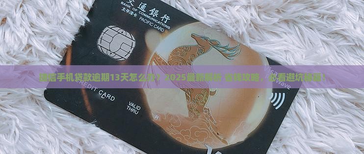 捷信手机贷款逾期13天