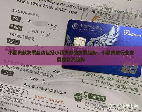 小额贷款发展趋势包括