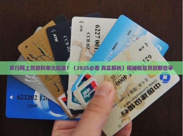 农行贷款网上贷款利率