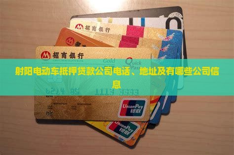 射阳电动车抵押贷款公司