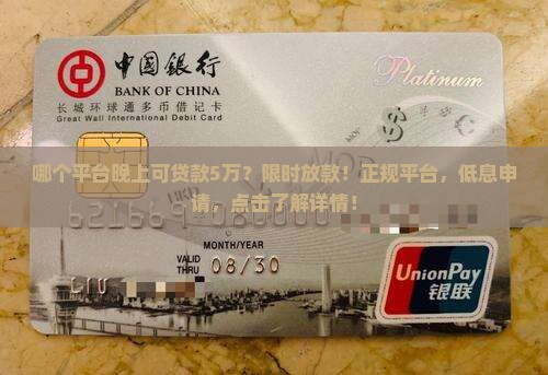 哪个平台晚上可贷款5万